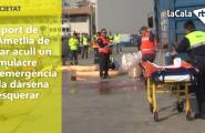El port de l'Ametlla de Mar acull un simulacre d'emergència a la dàrsena pesquera